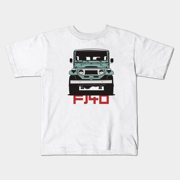 Landcruiser fj40 (green) Kids T-Shirt by Markaryan